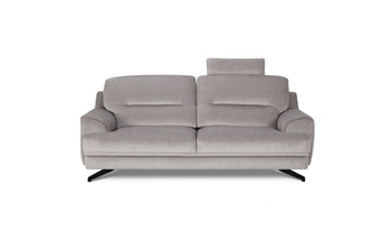 Szürke vízzel tisztítható kanapé fekete lábbal.